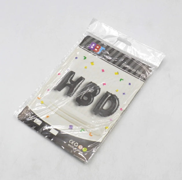 HBD Black Foil Helium Balloon