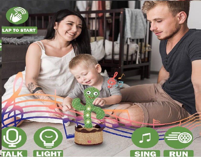Dancing  Cactus Rechargeable with Light and Sound
