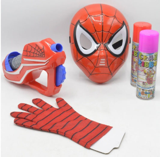 Super Hero Spiderman Theme Gun with Face Mask