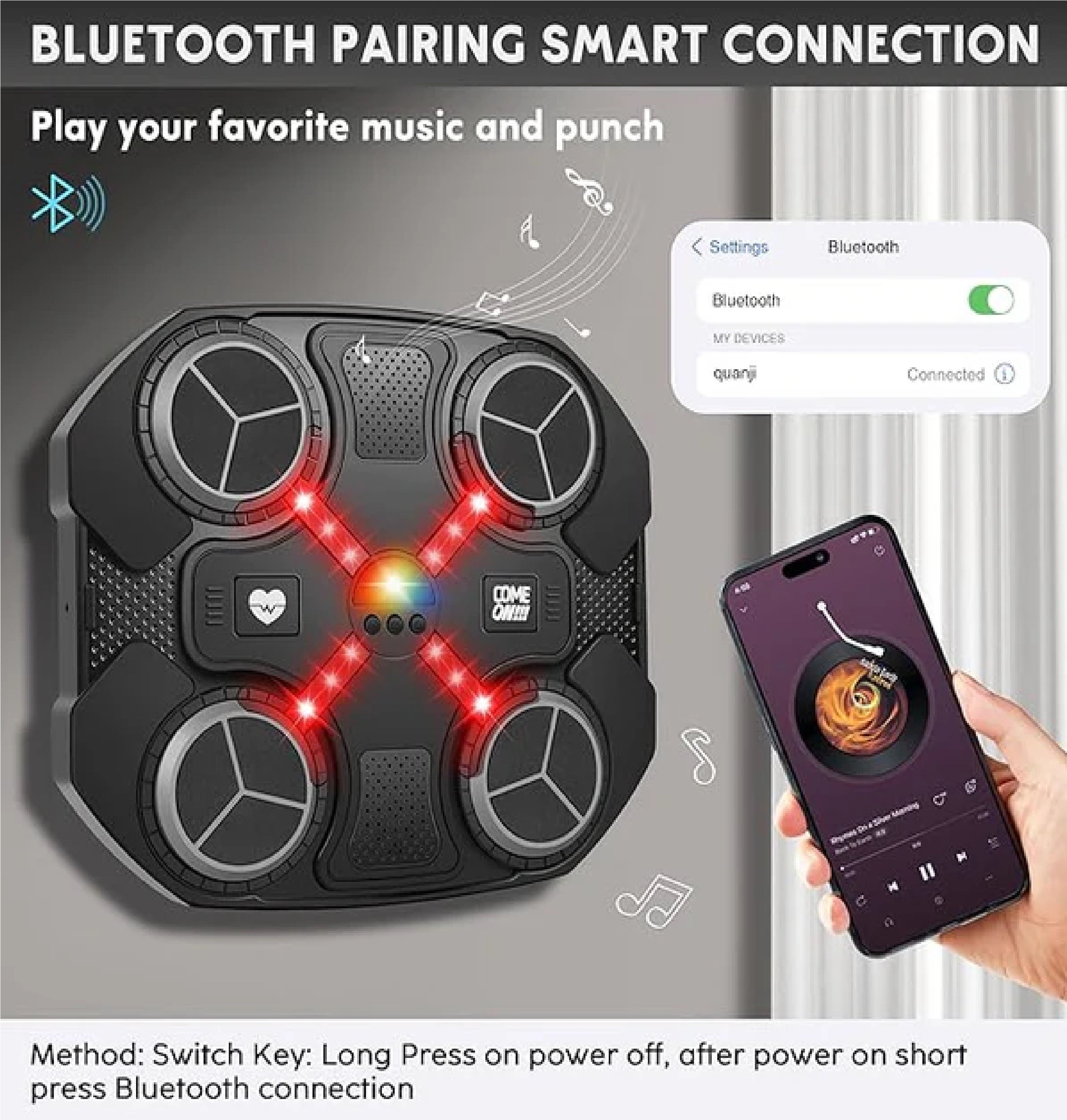 MUSICAL BOXING TARGET with BLUETOOTH System