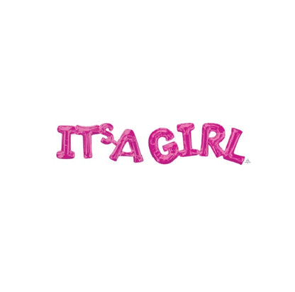 Foil Balloon Its Girl Pack of 7