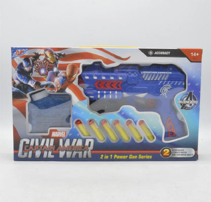 Captain America Civil War 2 in 1 power Gun with Bullets