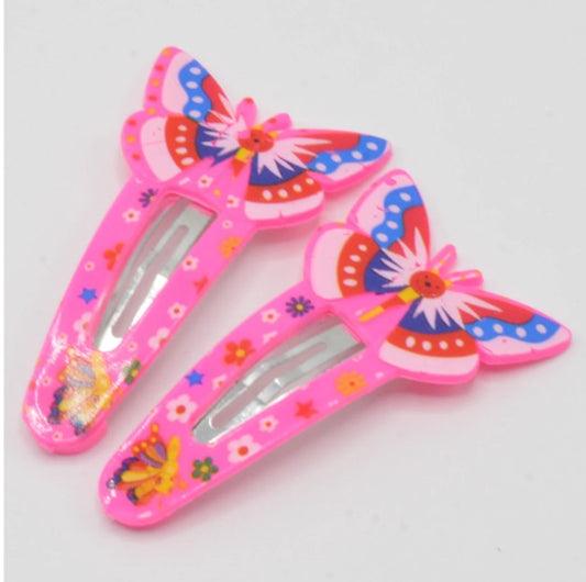 Colorful Butterfly Theme Hair Pins Pack of 2