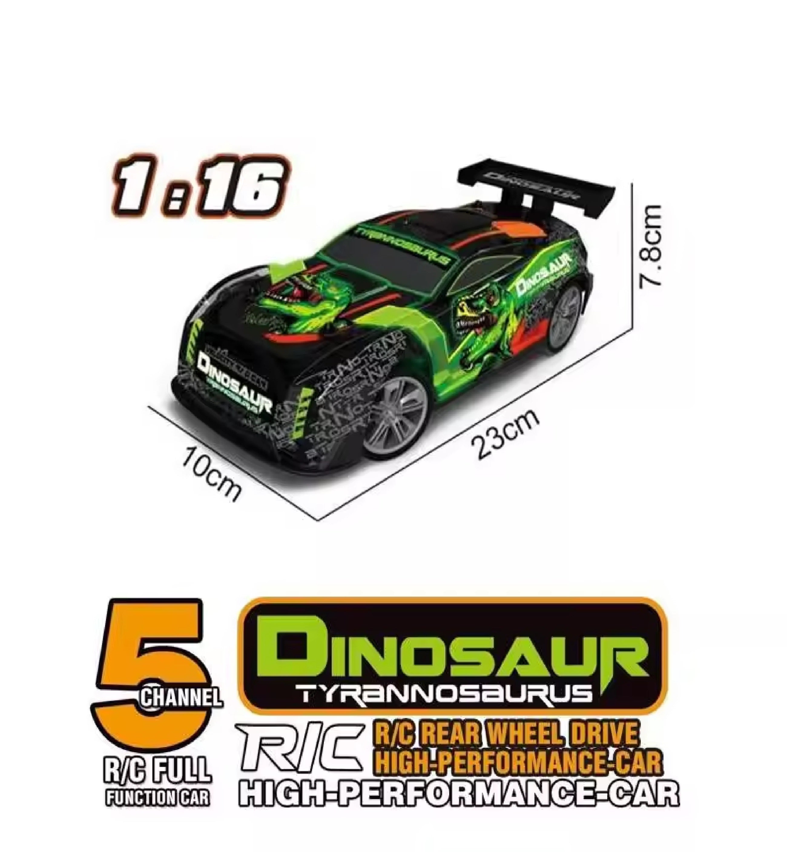 Racing 5 Channels Remote control Car Dinosaur Them