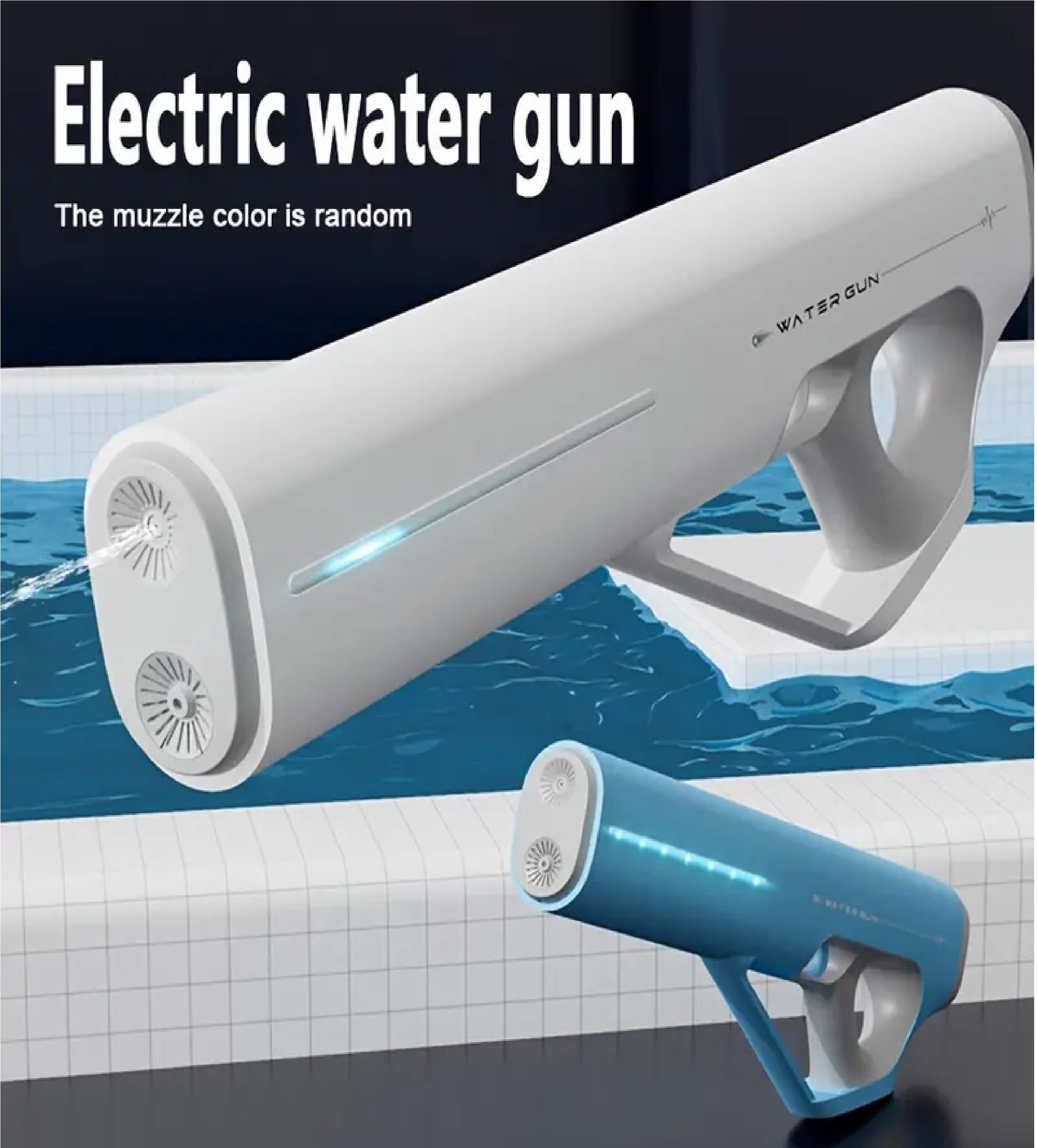 Kids' Rechargable Electric Water Blaster With Flash Lights