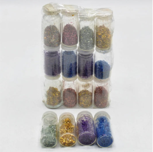 Pack Of 12 Sparkle Glitter Powder