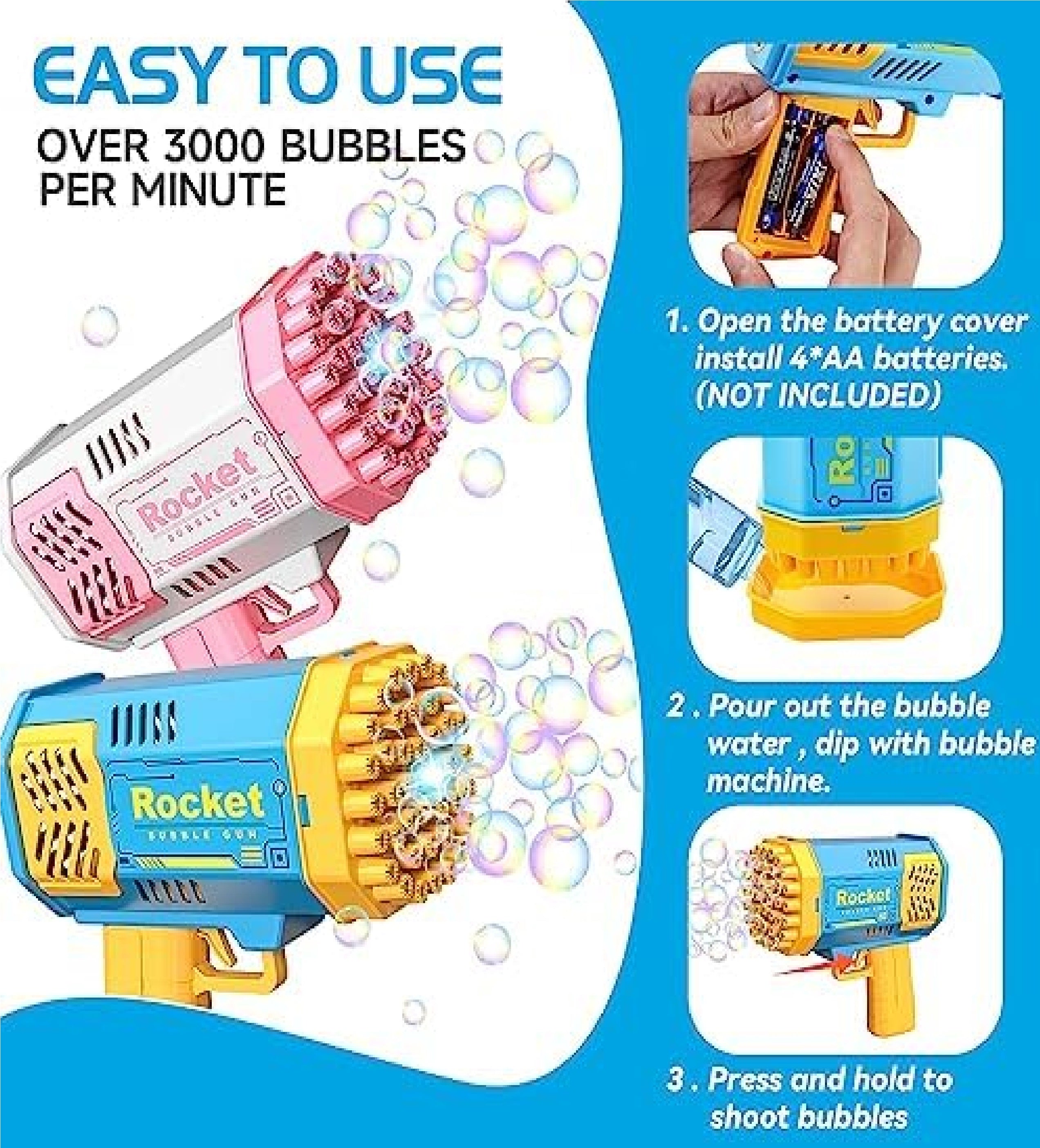 Mini Style Space Bubble Gun (2 GUN)