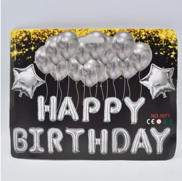 Happy Birthday Foil Balloons Set