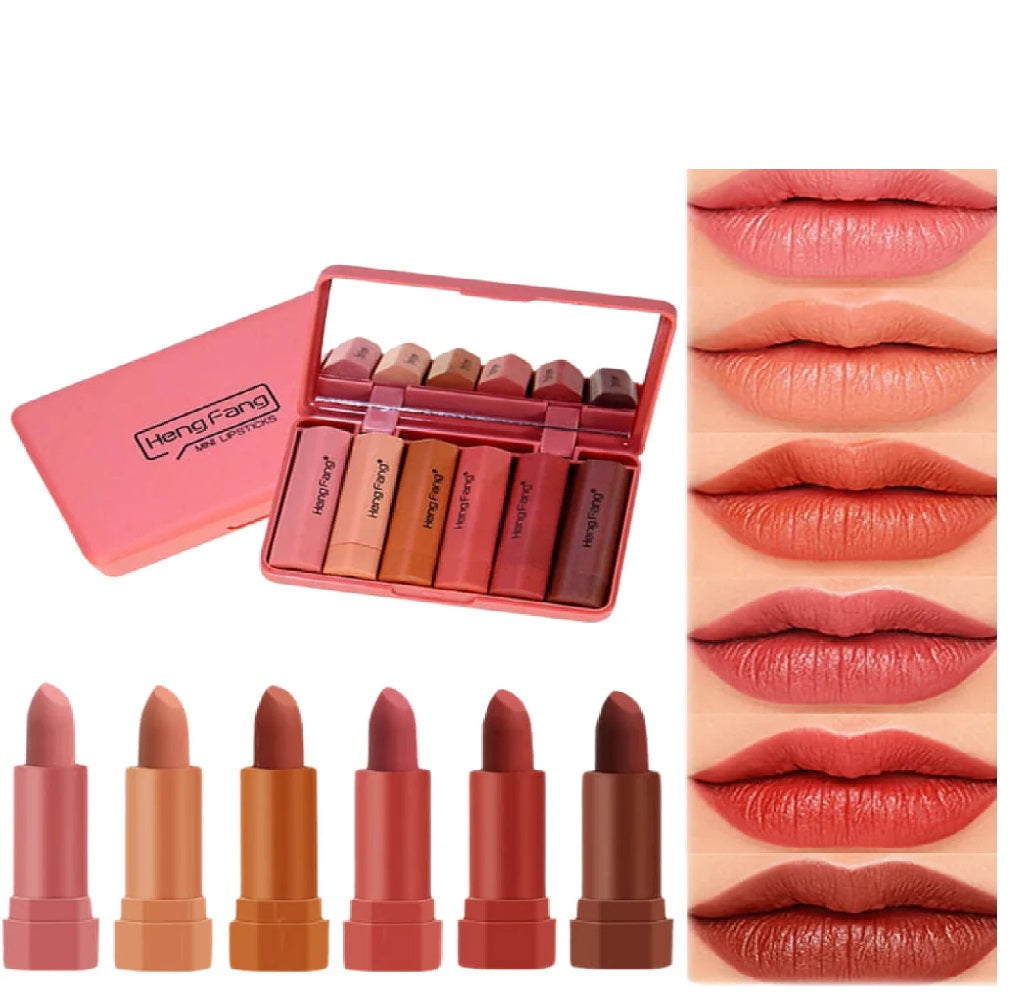 Mini Matte Lipsticks Pack Of 6 Colors