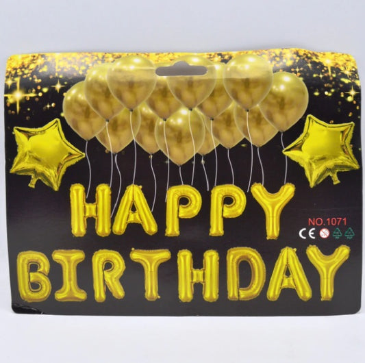 Happy Birthday Foil Balloons Pack