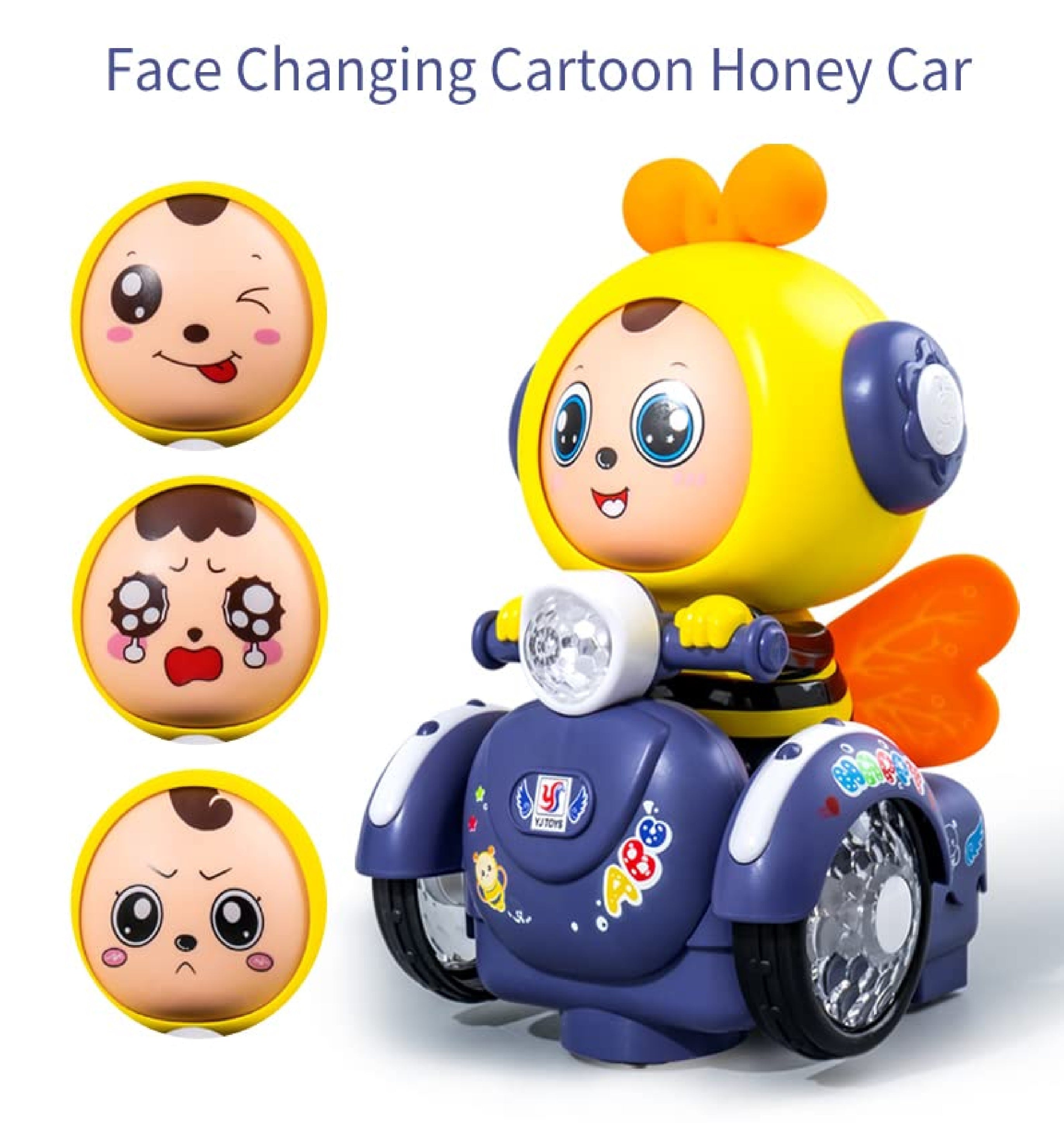 3 Face changing bee Novelty Electric Toy