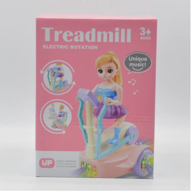 Treadmill  Doll  Electric Rotating with Light & Musical Toy