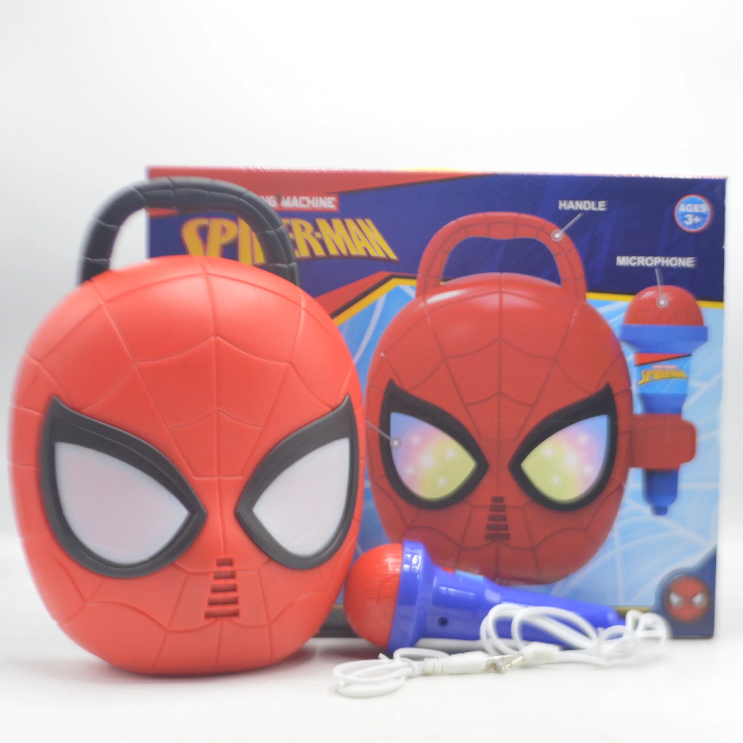 Signing Machine Spider Man with Microphone