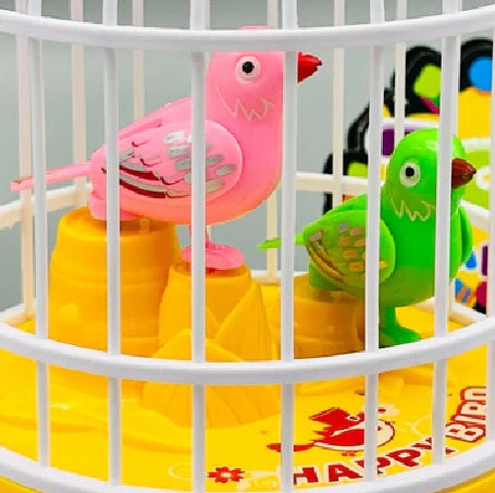 Happy Bird cage Toy with Light & Sound