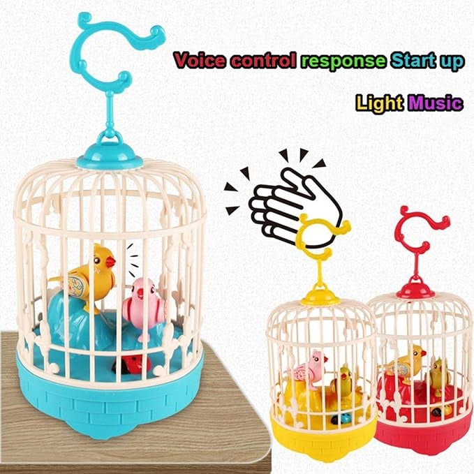 Happy Bird cage Toy with Light & Sound