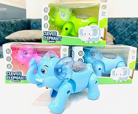 Cliver  Elephant With Light & Musical Toy