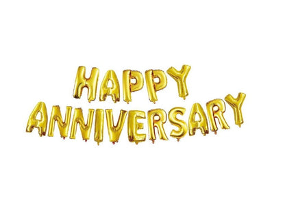 Happy Anniversary Foil Balloon Silver