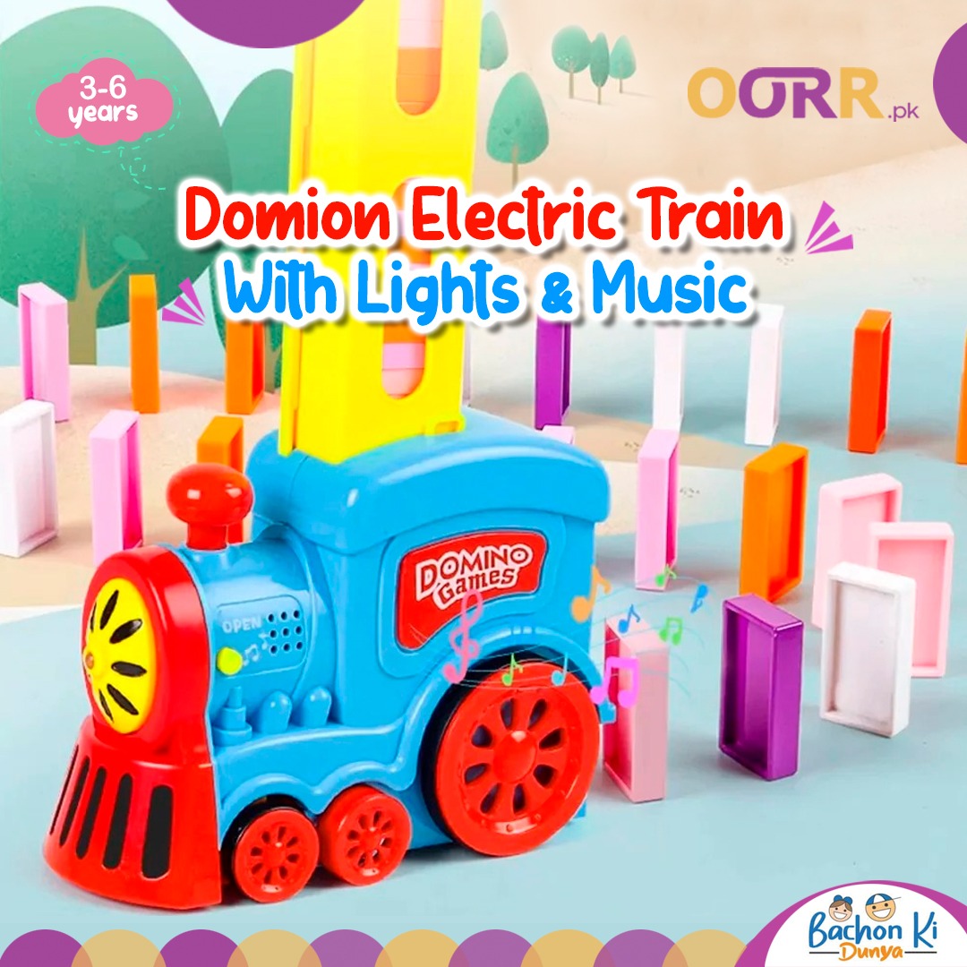 Domino Electric Train with Lights & Music