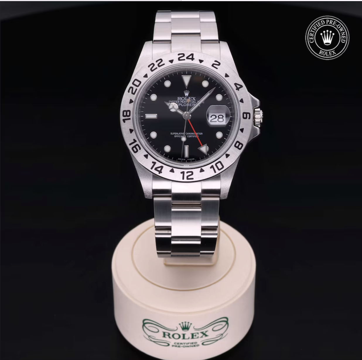 Rolex Explorer ii 16570 Black Dial Oyster Bracelet Watch A+ Replica With BOX/Paper