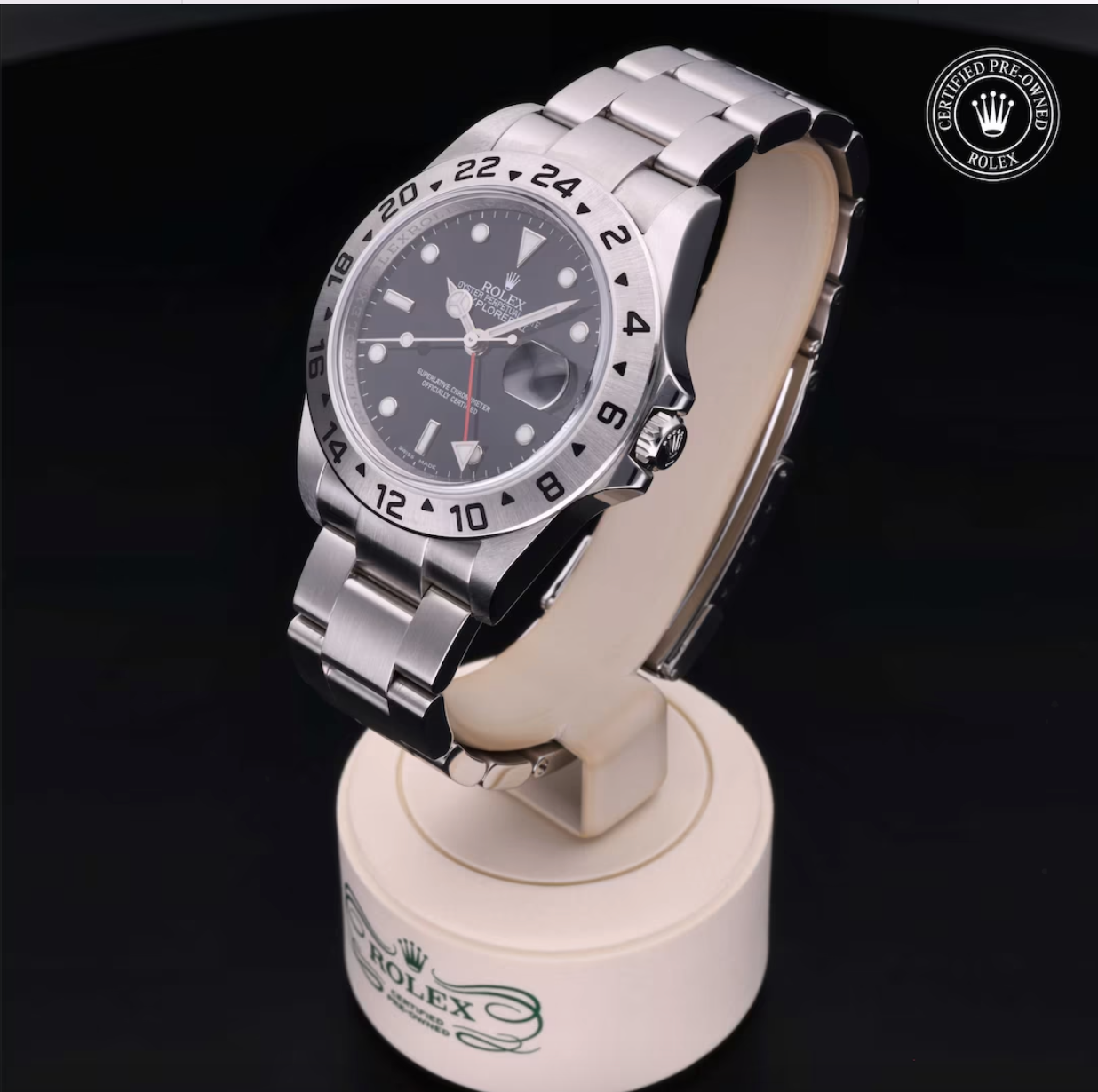 Rolex Explorer ii 16570 Black Dial Oyster Bracelet Watch A+ Replica With BOX/Paper