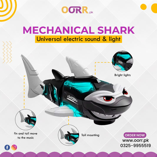 Mechanical Shark Light & Musicl Toy