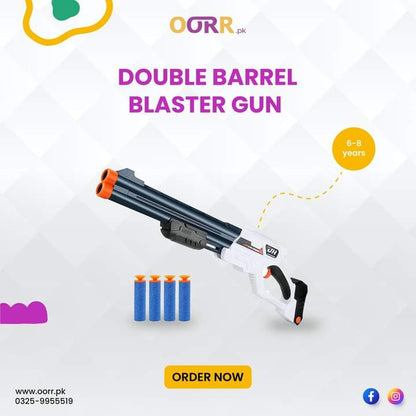 Double Barrel Blaster Gun with Soft Bullets