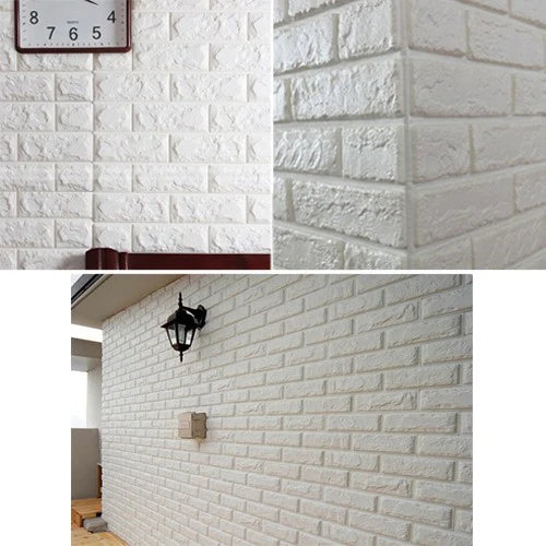 Pack 1 ( 4 Sheets )3D Foam Brick Wall Sheets 3MM