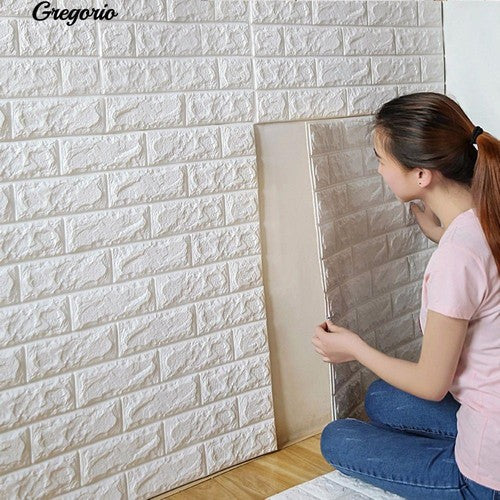 Pack 1 ( 4 Sheets )3D Foam Brick Wall Sheets 3MM