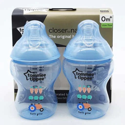 Tommee Tippee Tinted Feeding Bottle 260ml Blue Pack of 2 - 422580