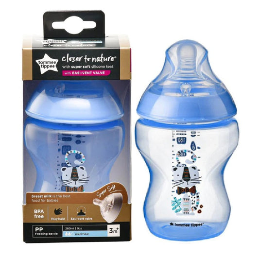 Tommee Tippee Close To Nature Tinted Bottle 260Ml - Blue