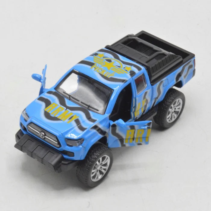 Diecast Army Off-Road Pickup Car