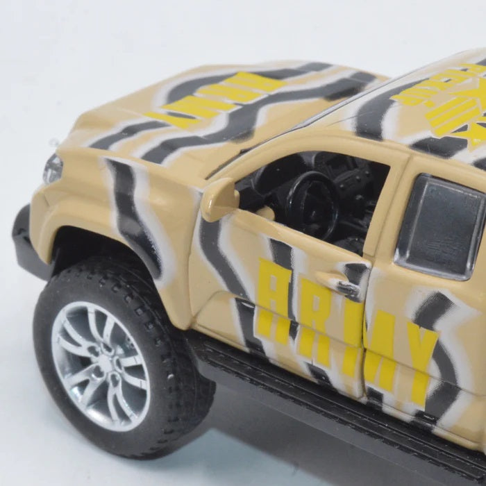 Diecast Army Off-Road Pickup Car