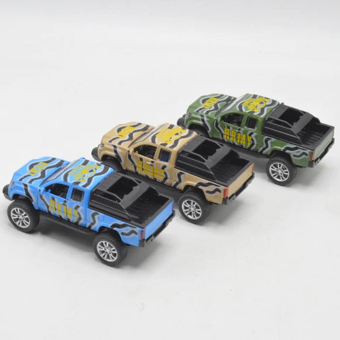 Diecast Army Off-Road Pickup Car