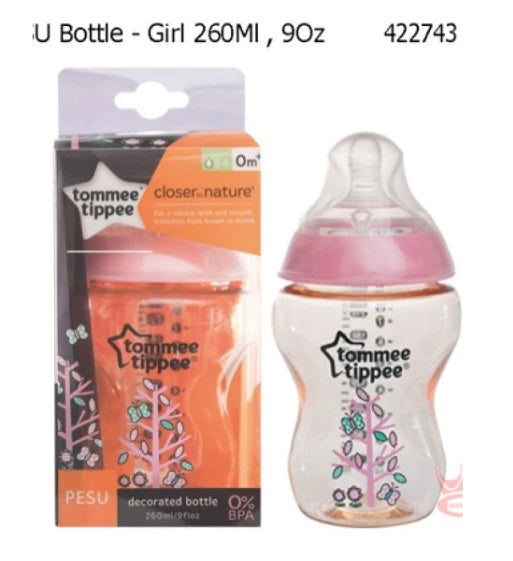 Tommee Tippee Pesu 260ML Decorated Bottle