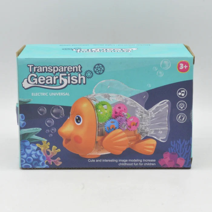 Electric Transparent Gear Fish With Light and Sound