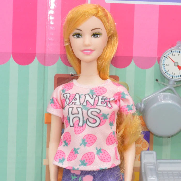 Stylish Fashionable Doll with Shopping Mart