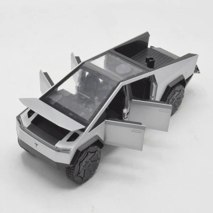 Diecast Tesla Cybertruck with Quartz Metal Bike