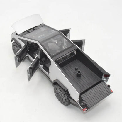 Diecast Tesla Cybertruck with Quartz Metal Bike