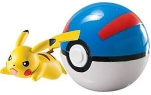 Pokémon Tommy Clip N Carry Poke ball Pikachu & Repeat Ball Figure Set