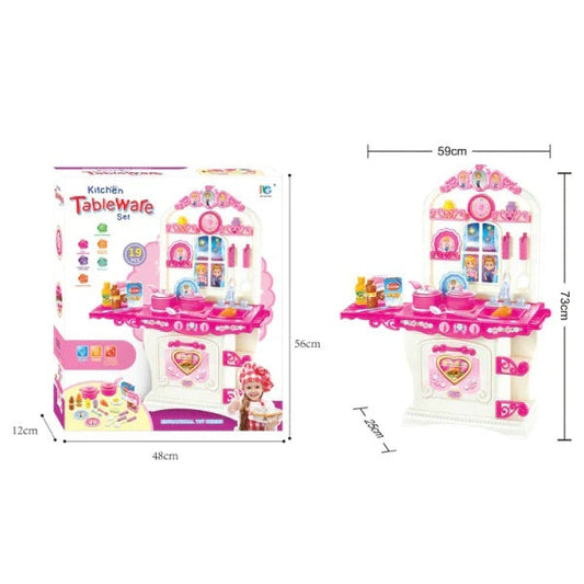 Baby Kitchen Tableware Set With light & Sound