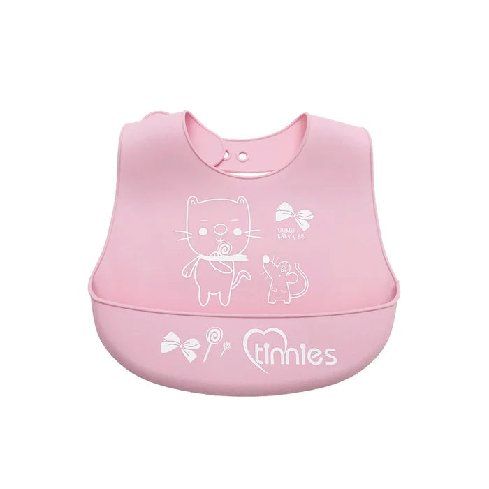 Tinnies Baby Silicone Bib Pink